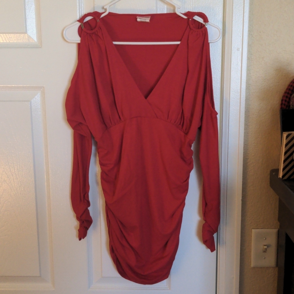 Red dress shirt